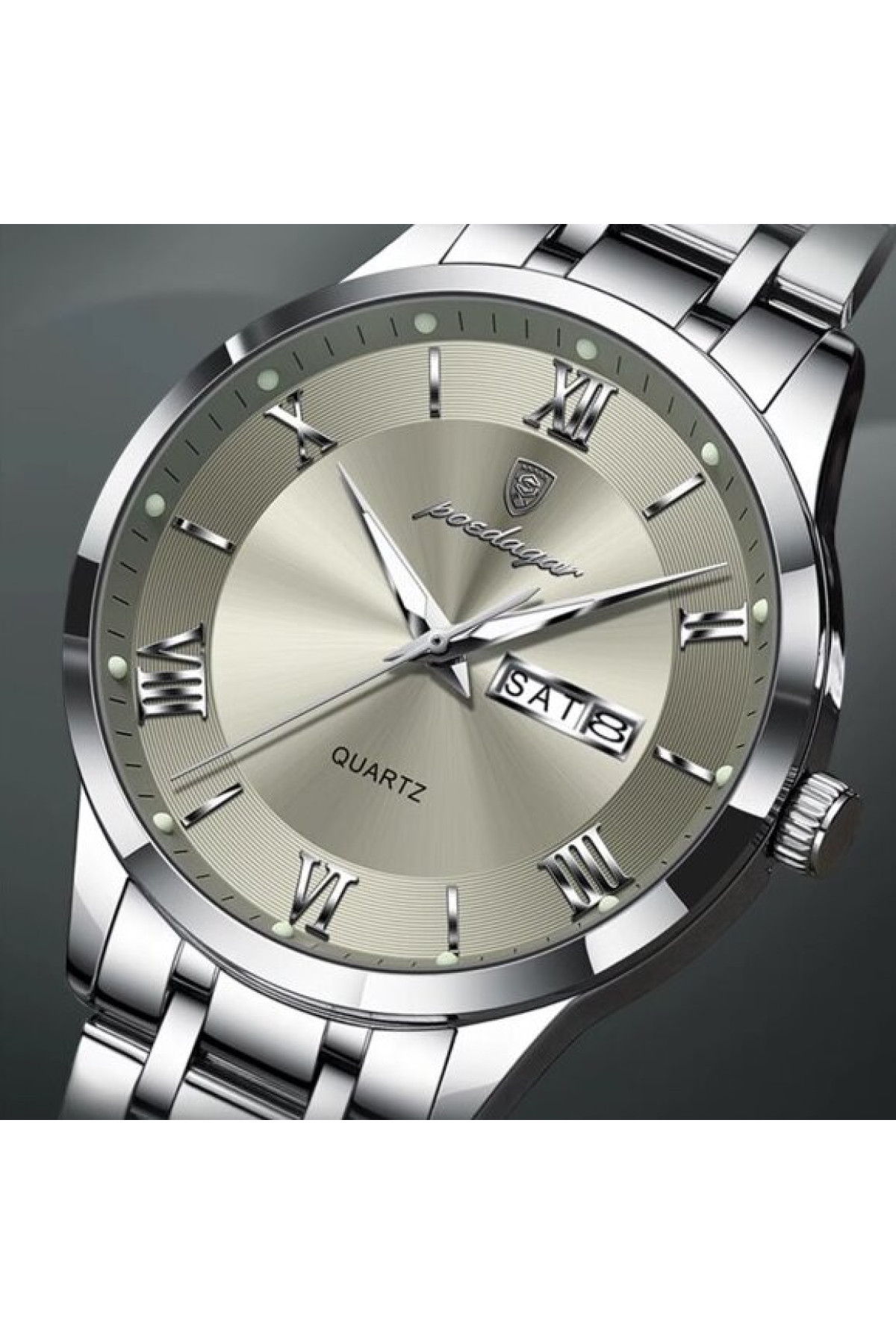 Чоловічий годинник  Poedagar Berlin Nylon Creamy, 2 ремінці