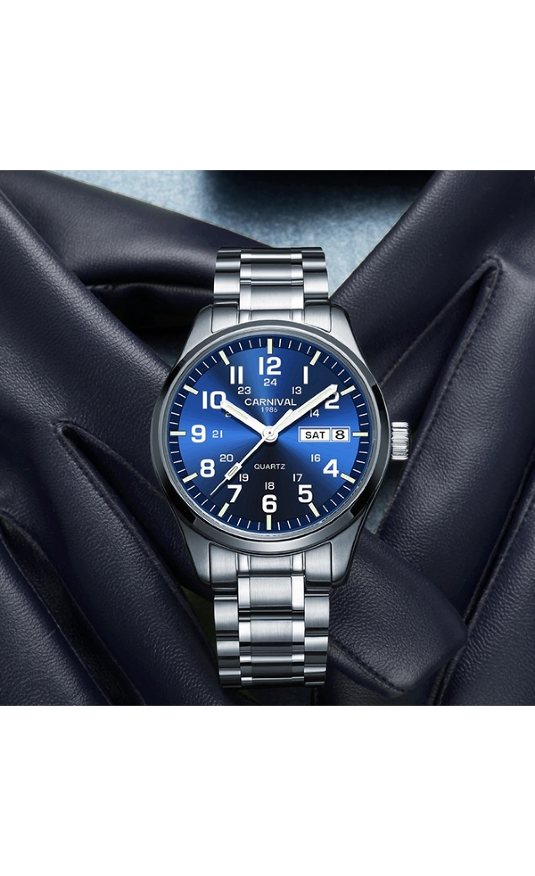 Чоловічий годинник  Carnival Millenium Indigo Blue, 2 ремінці