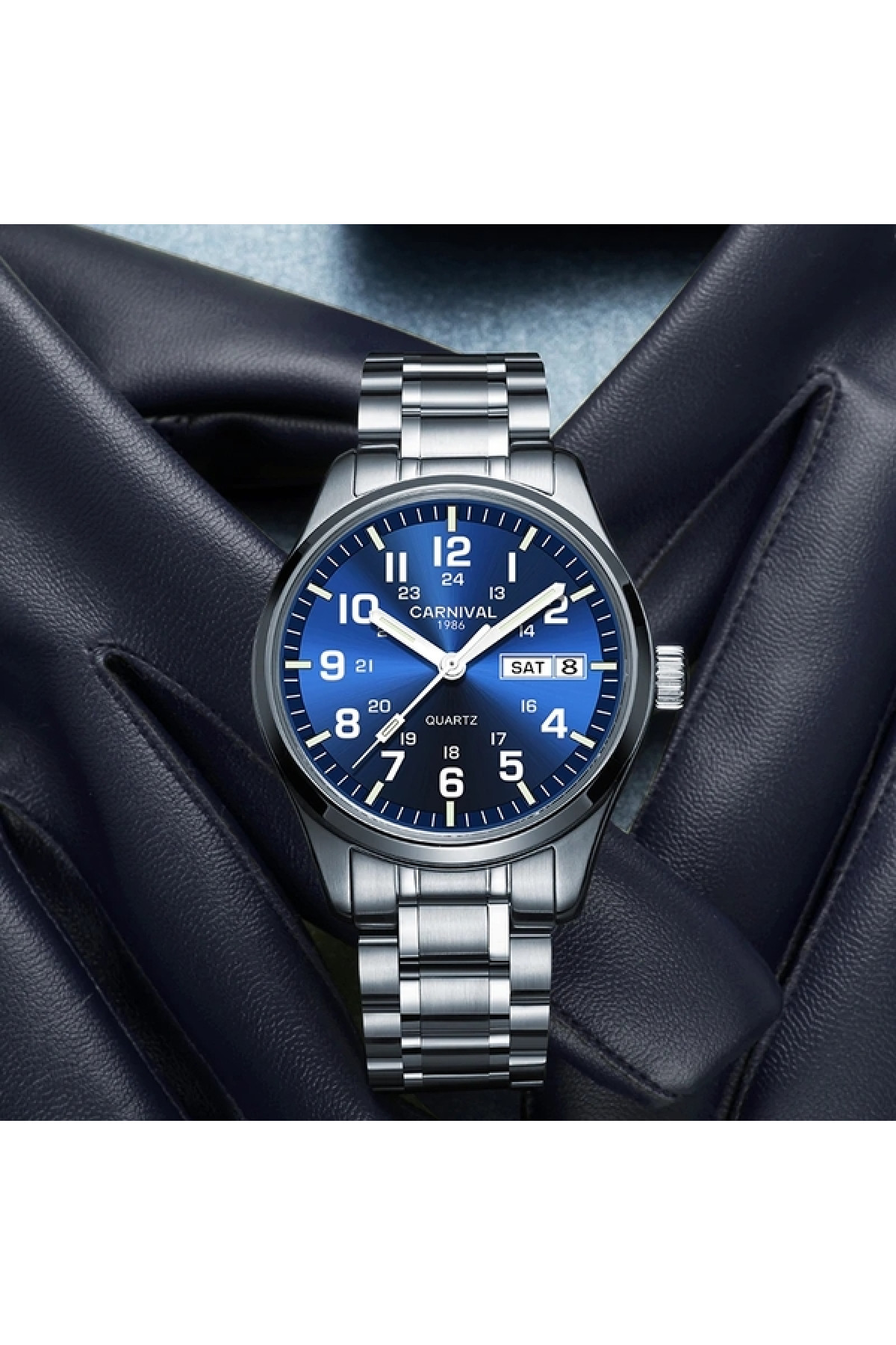 Чоловічий годинник  Carnival Millenium Indigo Blue, 2 ремінці