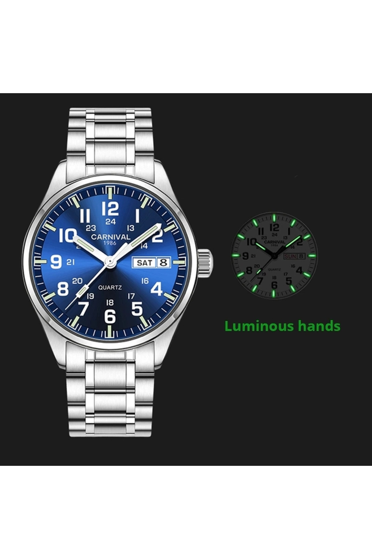 Чоловічий годинник  Carnival Millenium Indigo Blue, 2 ремінці