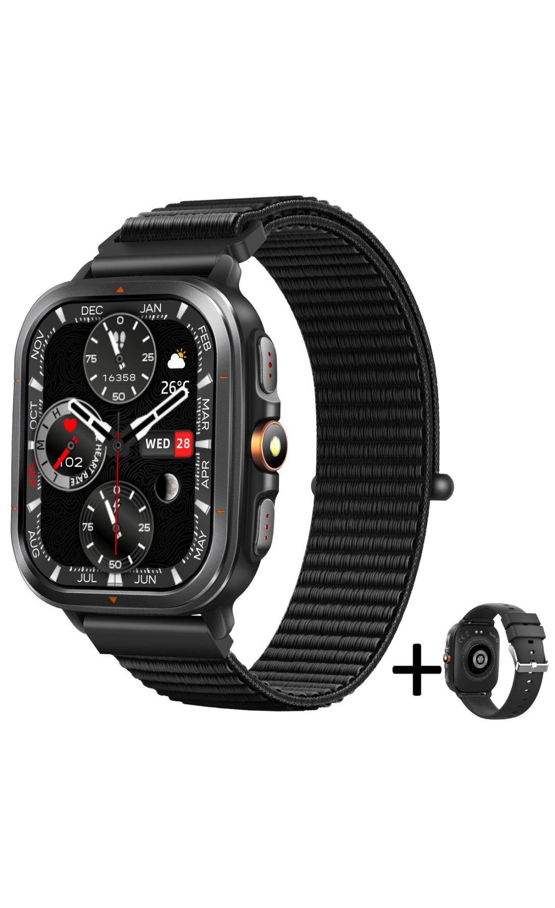 Смарт годинник  Smart Bavaro Nano Nylon, 2 ремінці