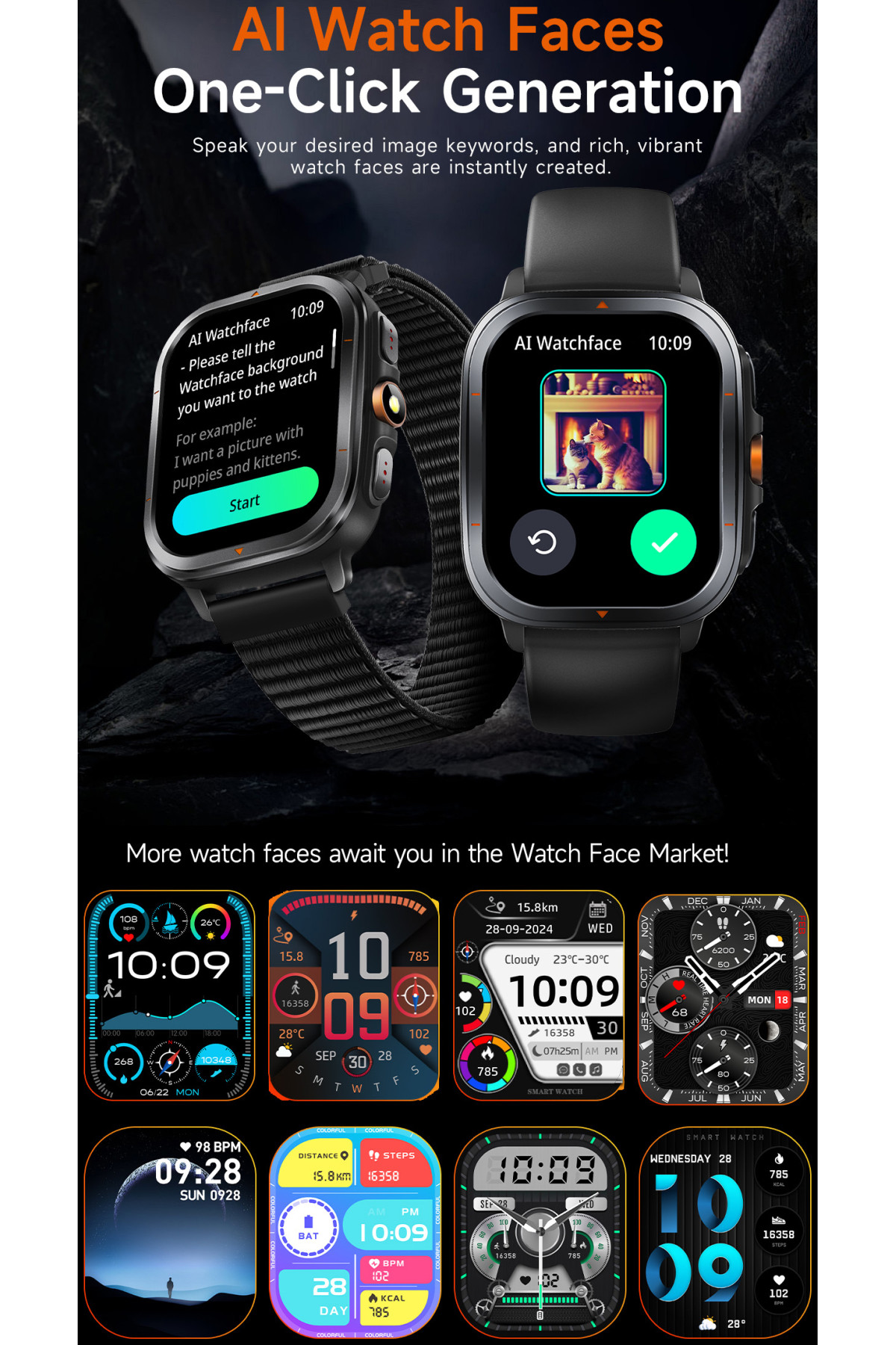 Смарт годинник  Smart Bavaro Nano Nylon, 2 ремінці