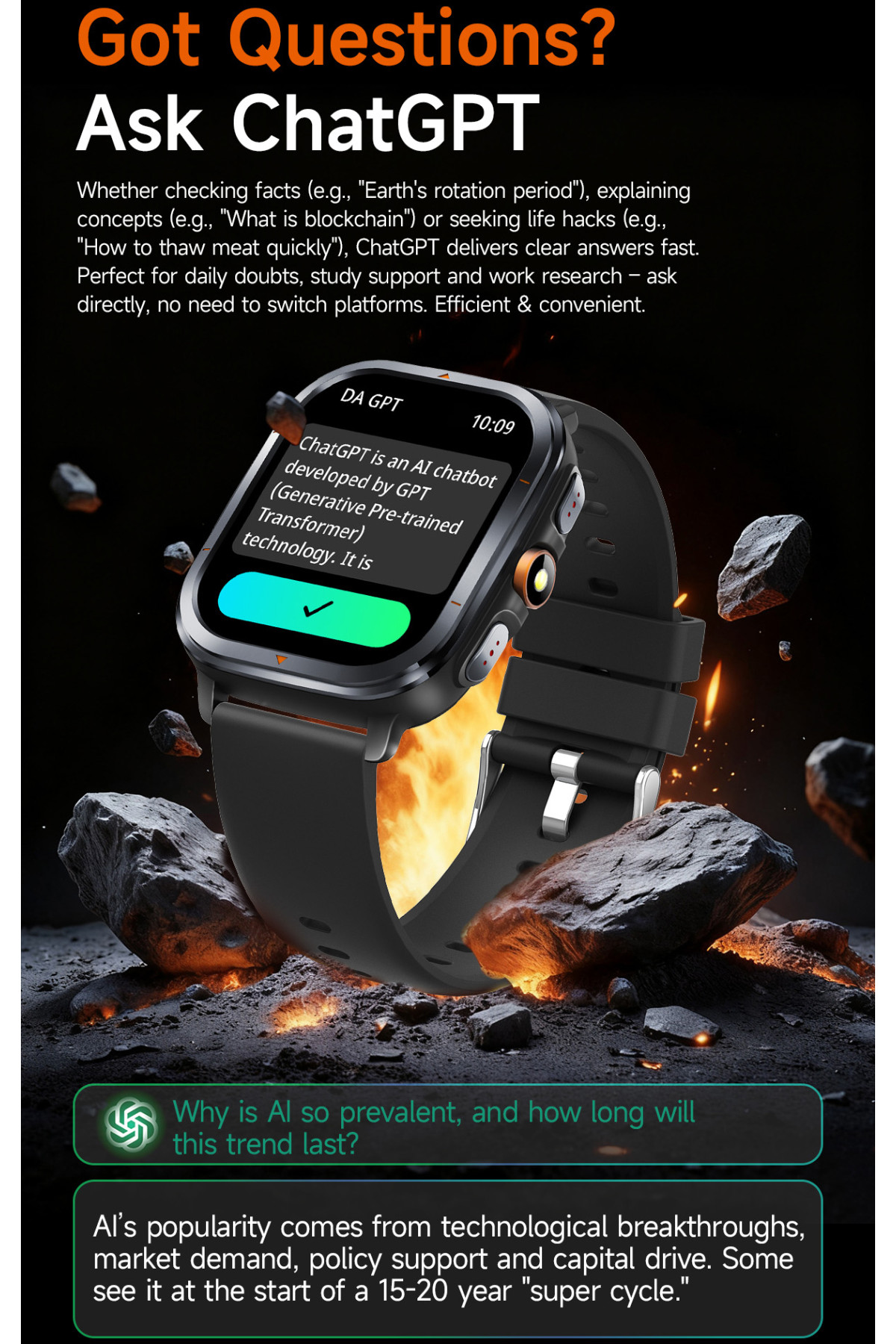 Смарт годинник  Smart Bavaro Nano Rubber, 2 ремінці