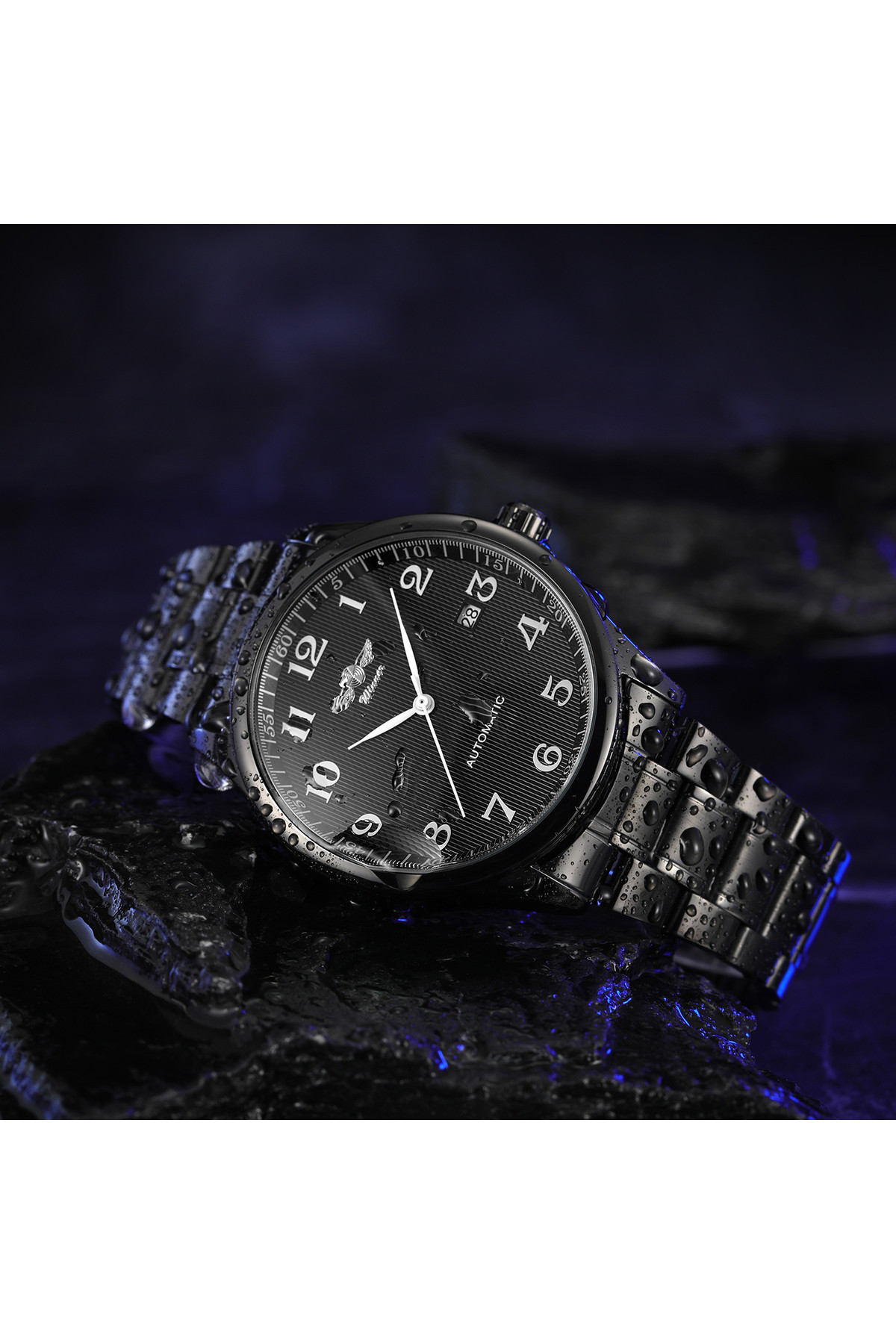 Чоловічий годинник  Winner Handsome Elastic Black, 2 ремінці