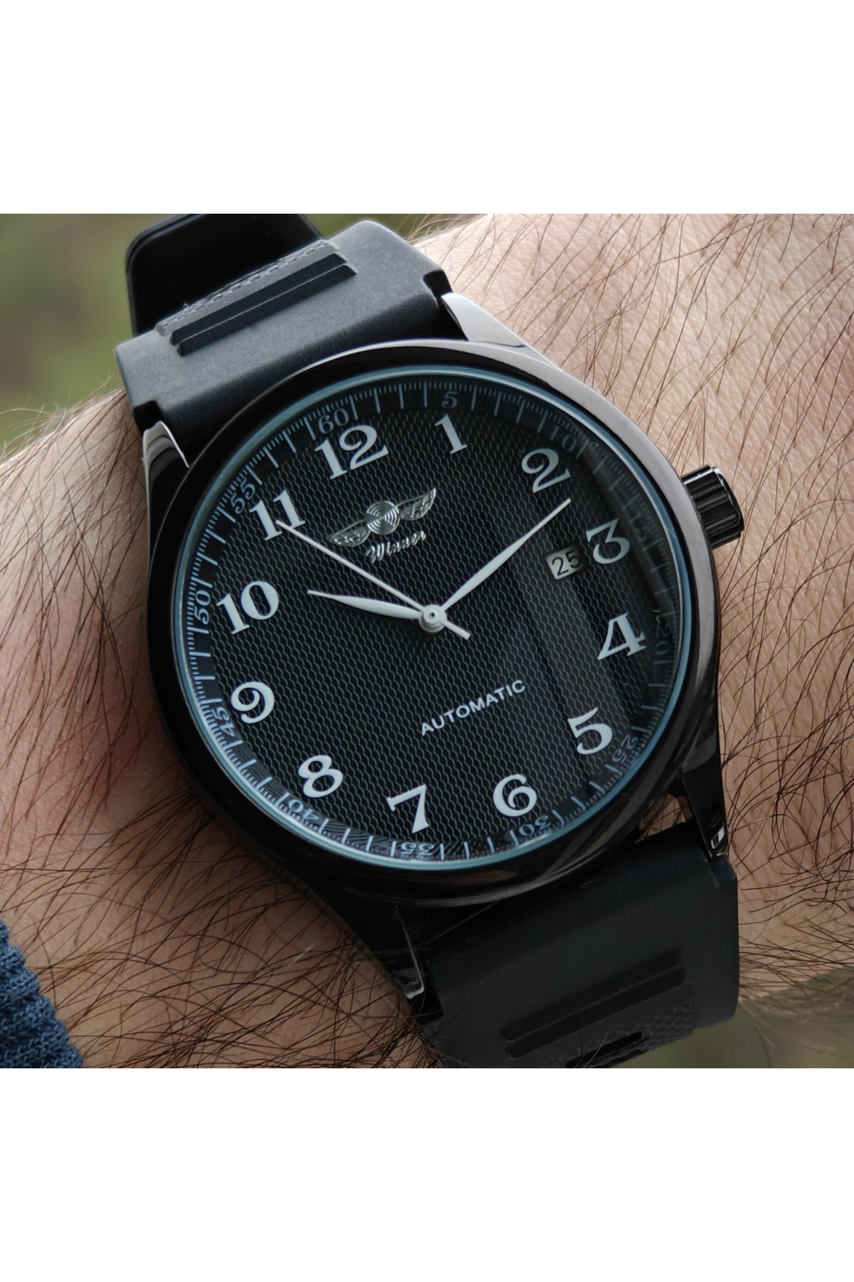 Чоловічий годинник  Winner Handsome Elastic Black, 2 ремінці