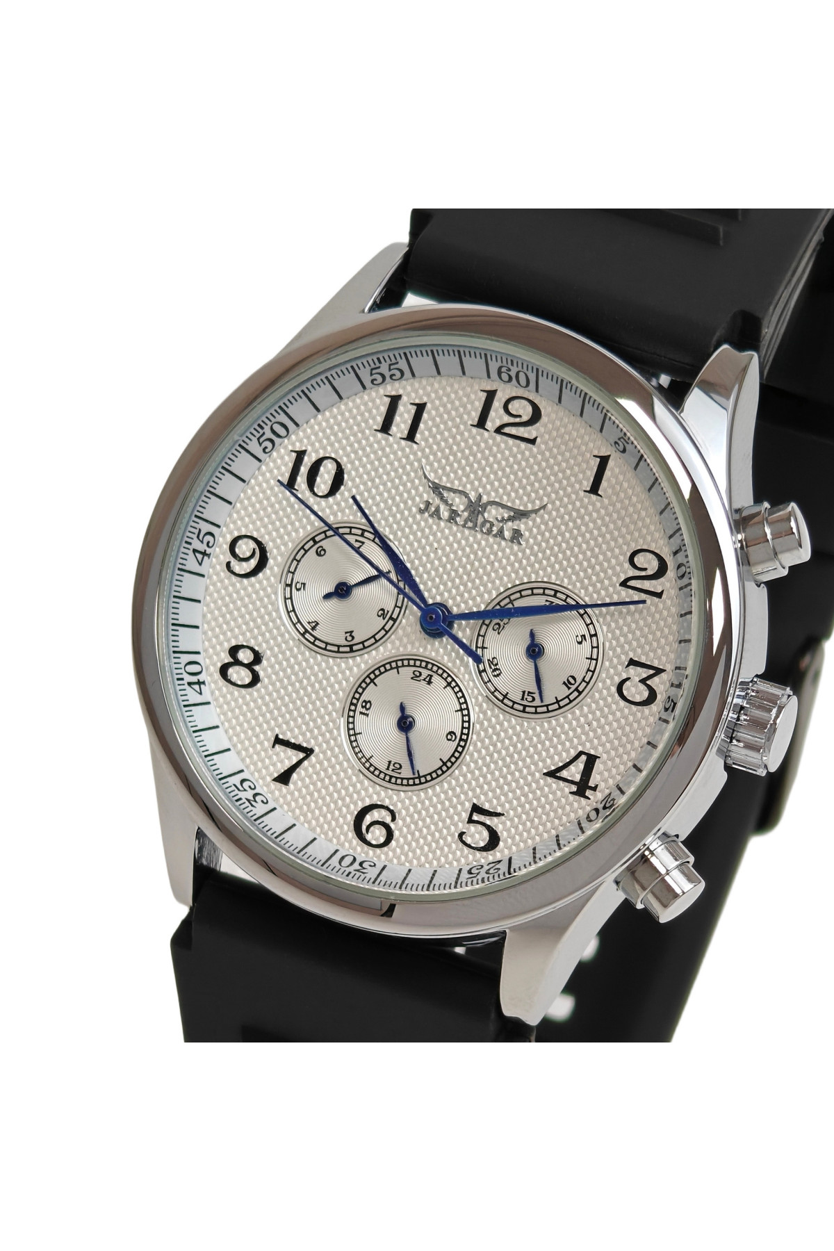 Чоловічий годинник  Jaragar Elite White Rubber, 2 ремінці