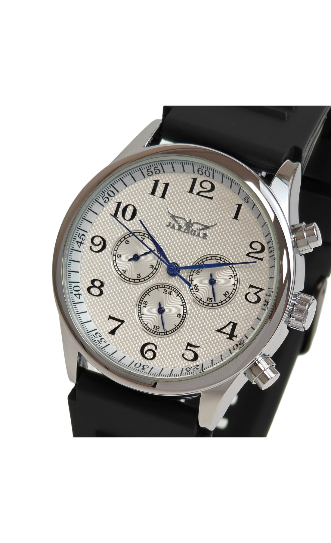 Чоловічий годинник  Jaragar Elite White Rubber, 2 ремінці