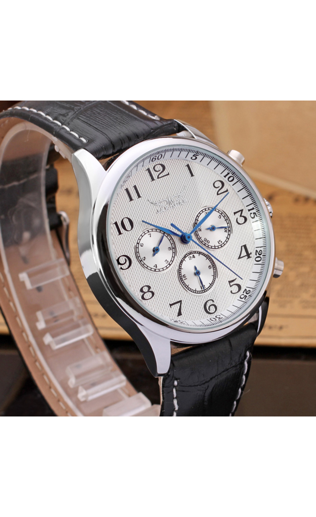 Чоловічий годинник  Jaragar Elite White Rubber, 2 ремінці