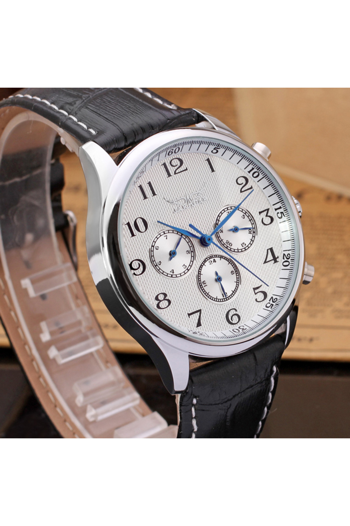 Чоловічий годинник  Jaragar Elite White Rubber, 2 ремінці