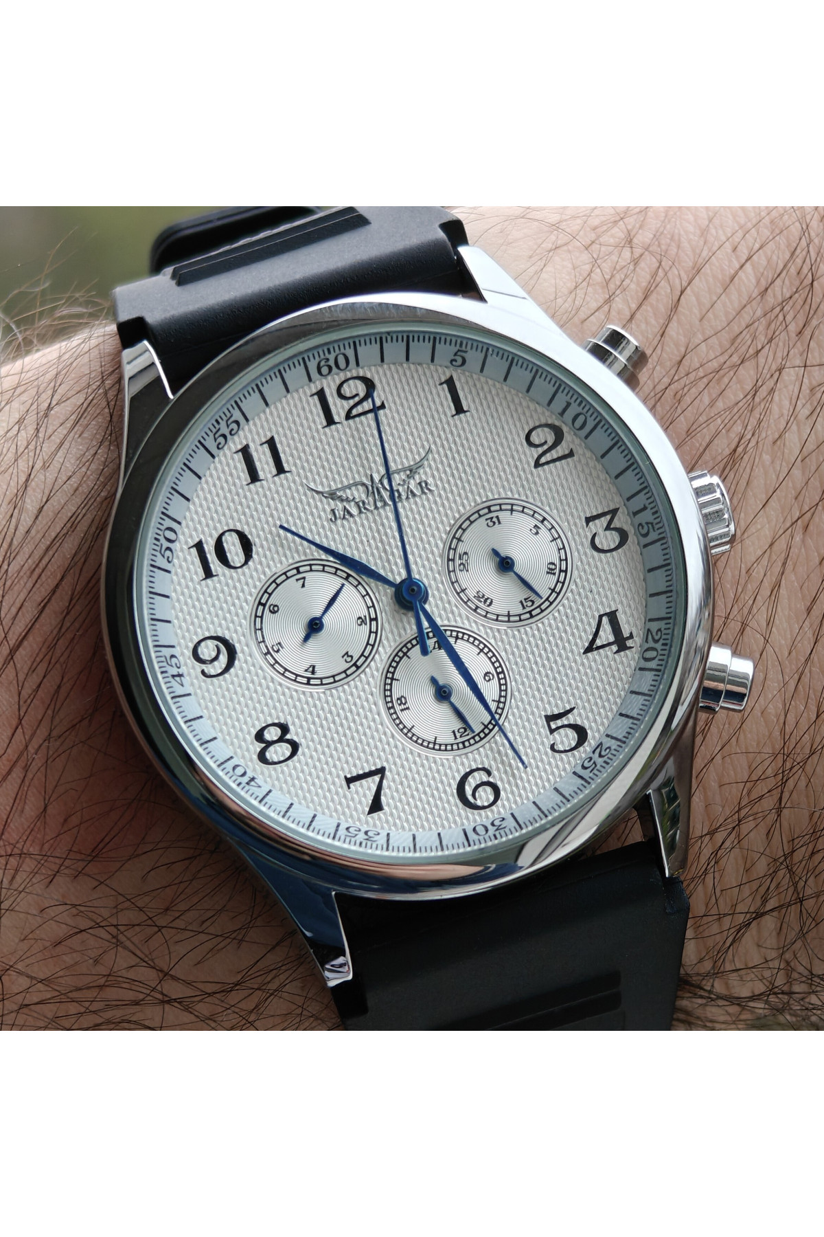 Чоловічий годинник  Jaragar Elite White Rubber, 2 ремінці