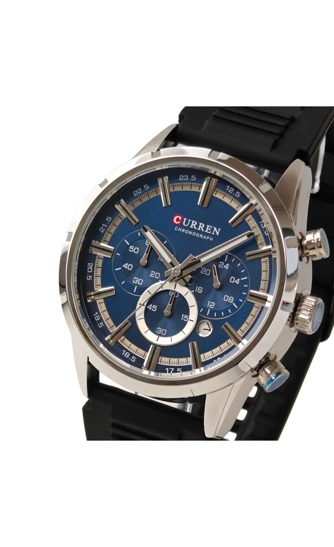 Чоловічий годинник  Curren Flag Rubber Strap, 2 ремінці