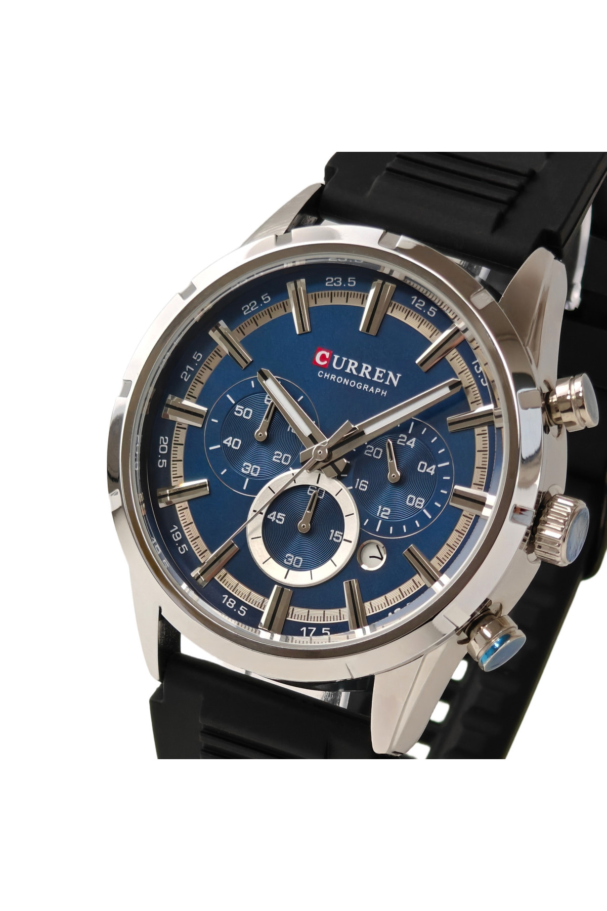 Чоловічий годинник  Curren Flag Rubber Strap, 2 ремінці