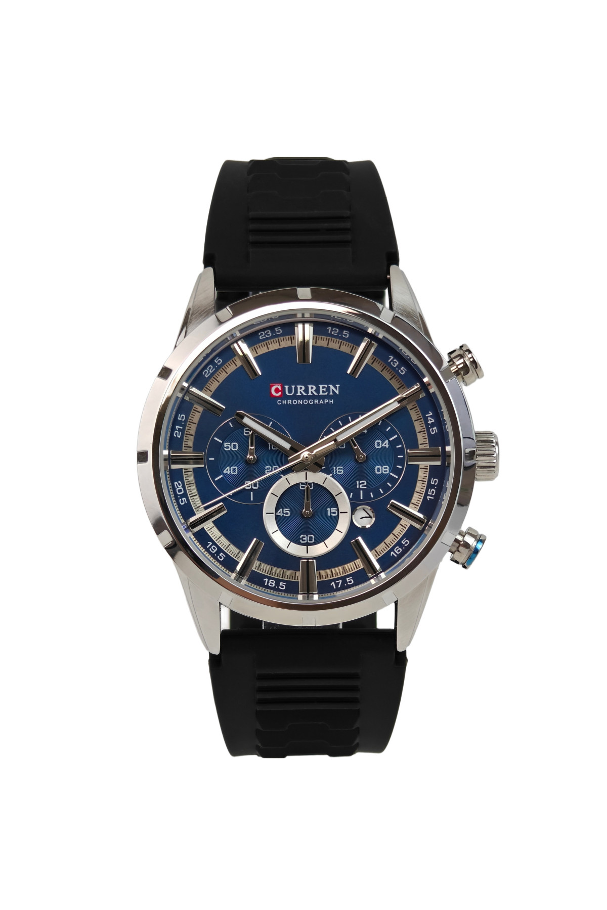 Чоловічий годинник  Curren Flag Rubber Strap, 2 ремінці