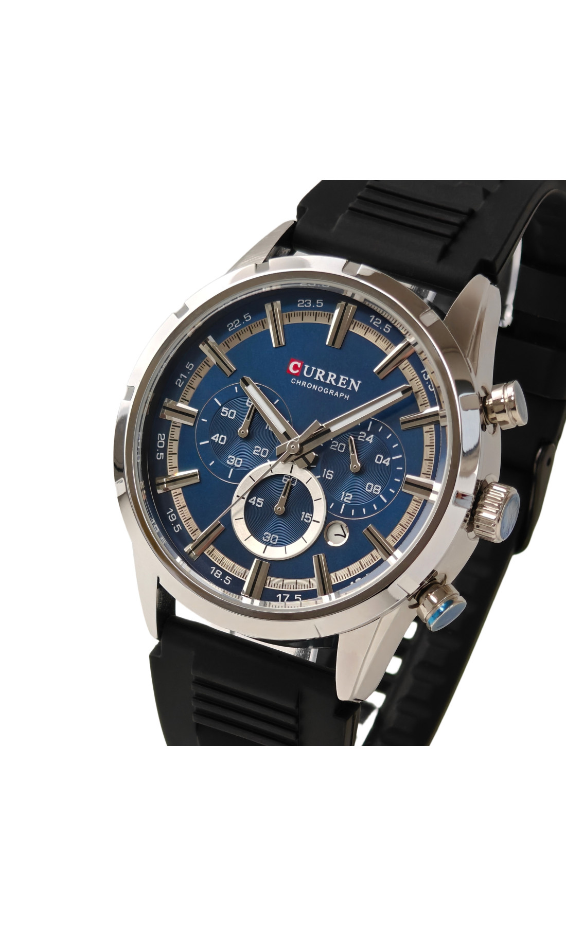 Чоловічий годинник  Curren Flag Rubber Strap, 2 ремінці