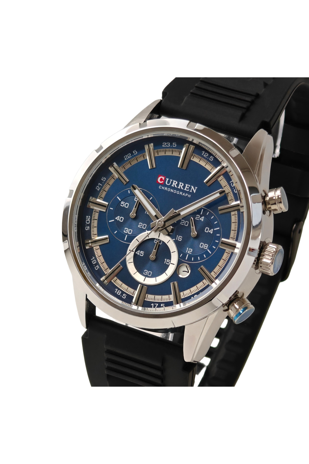 Чоловічий годинник  Curren Flag Rubber Strap, 2 ремінці