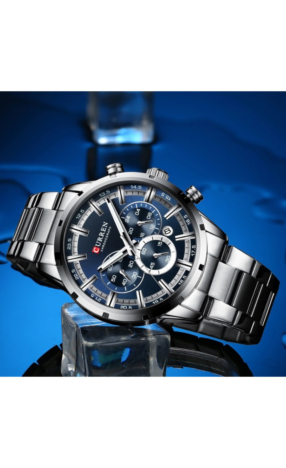 Чоловічий годинник  Curren Flag Rubber Strap, 2 ремінці