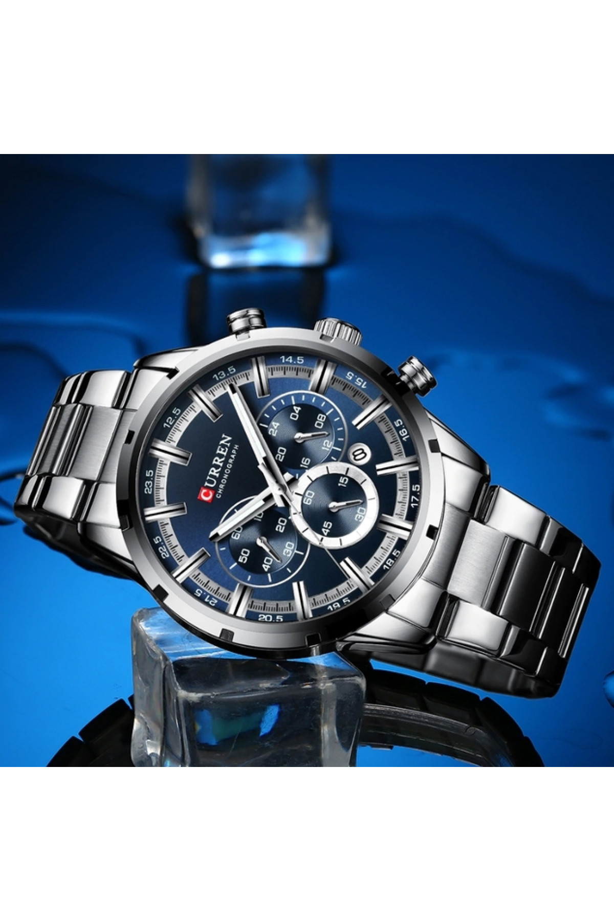 Чоловічий годинник  Curren Flag Rubber Strap, 2 ремінці