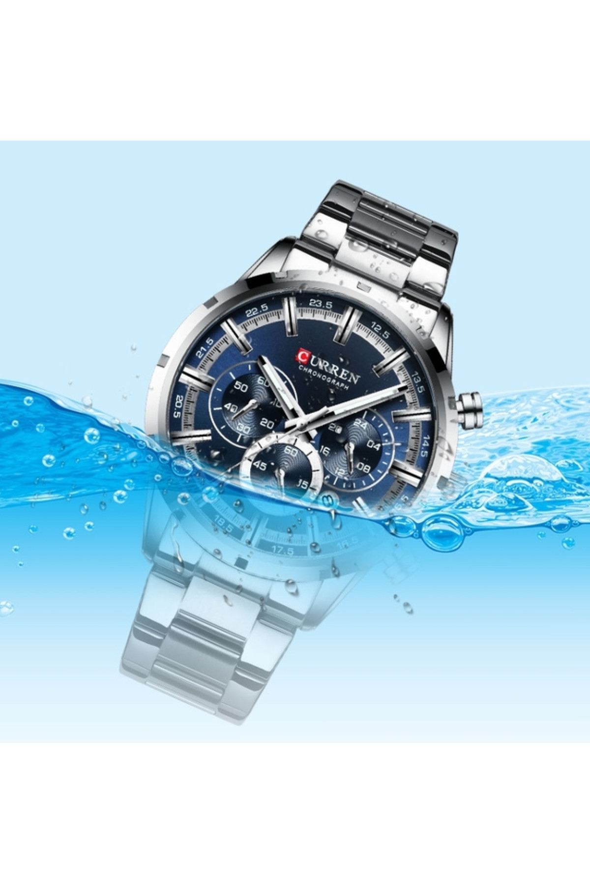 Чоловічий годинник  Curren Flag Rubber Strap, 2 ремінці