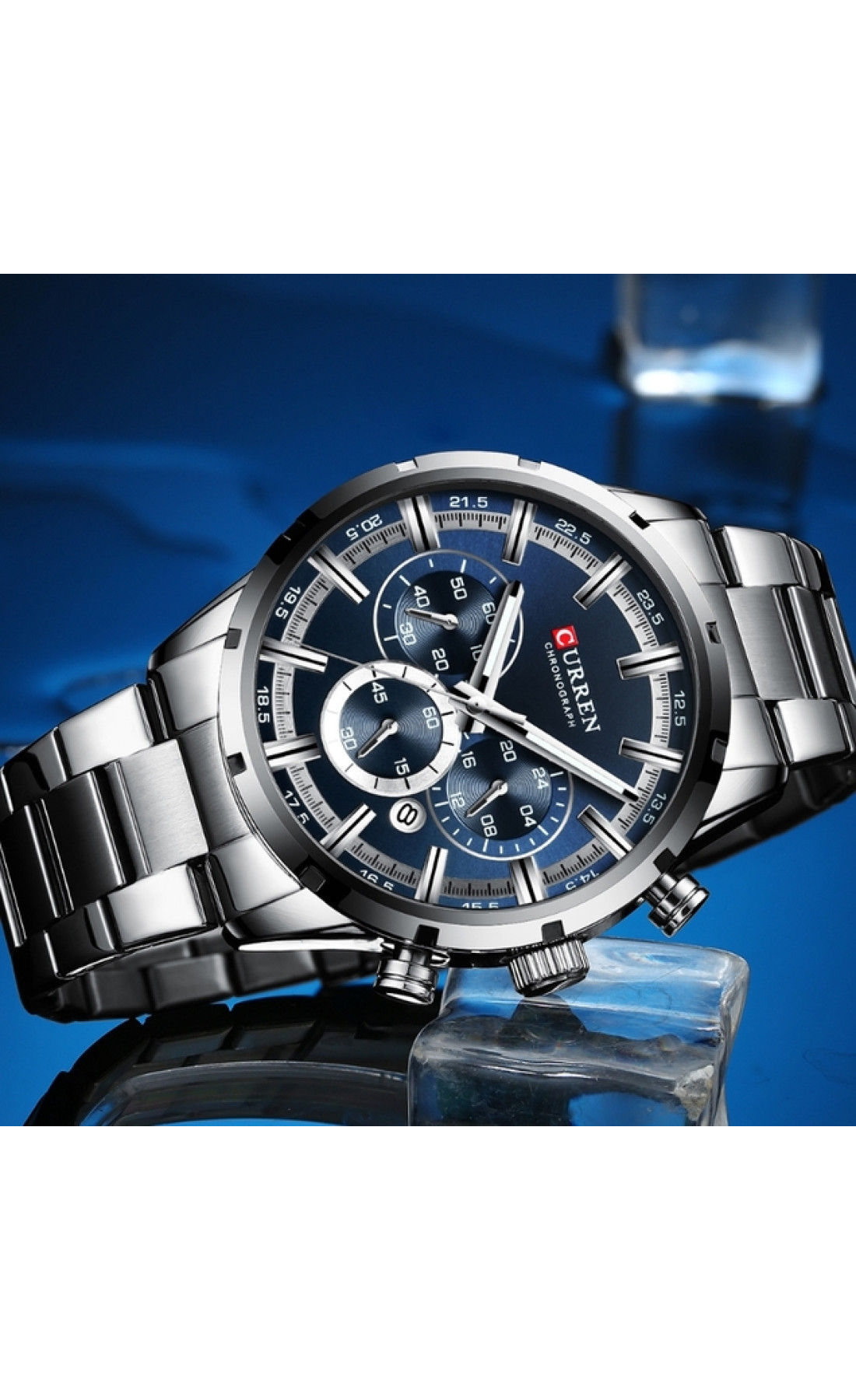 Чоловічий годинник  Curren Flag Rubber Strap, 2 ремінці