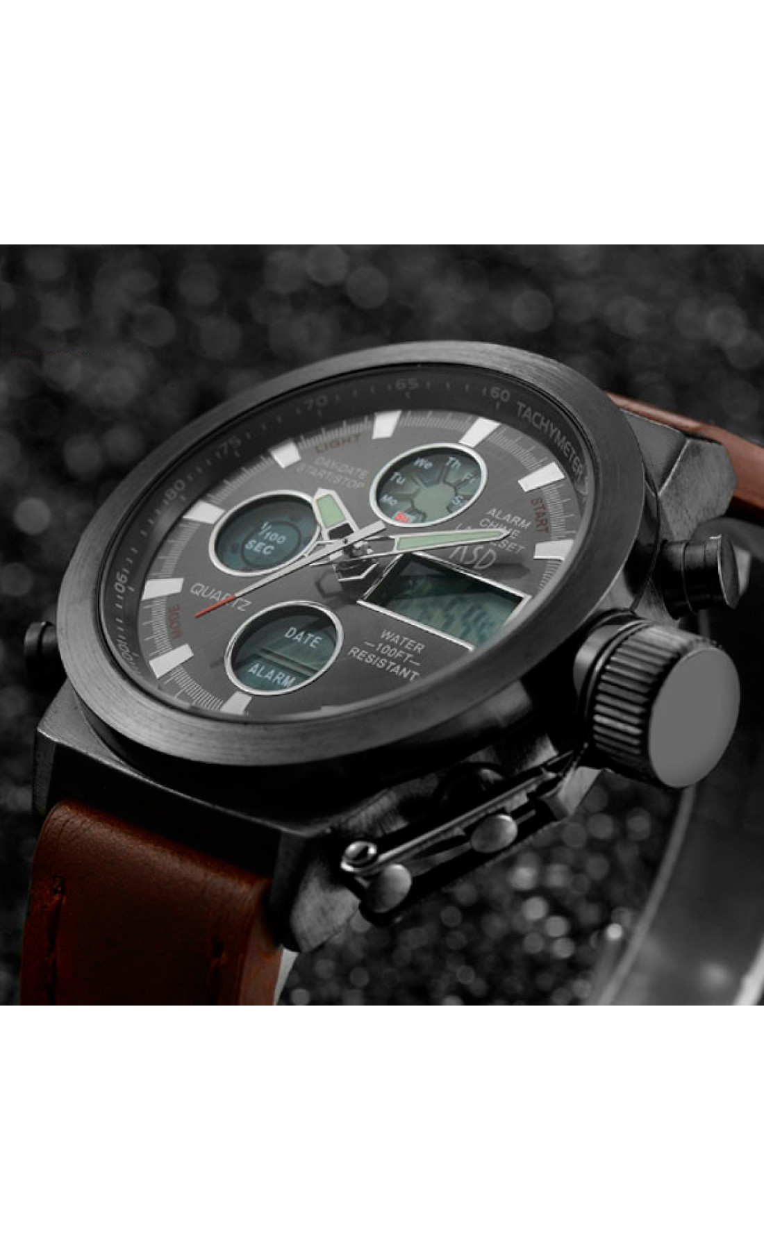 Чоловічий годинник  AMST Mountain Green, 2 ремінці