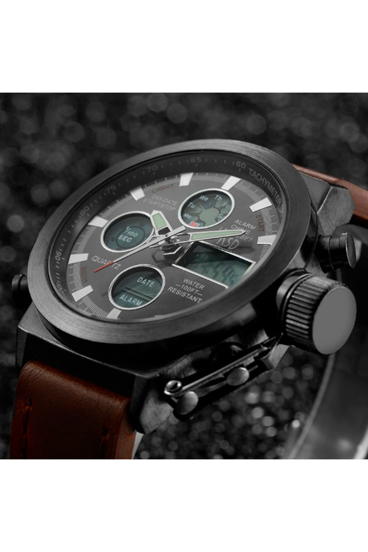 Чоловічий годинник  AMST Mountain Green, 2 ремінці