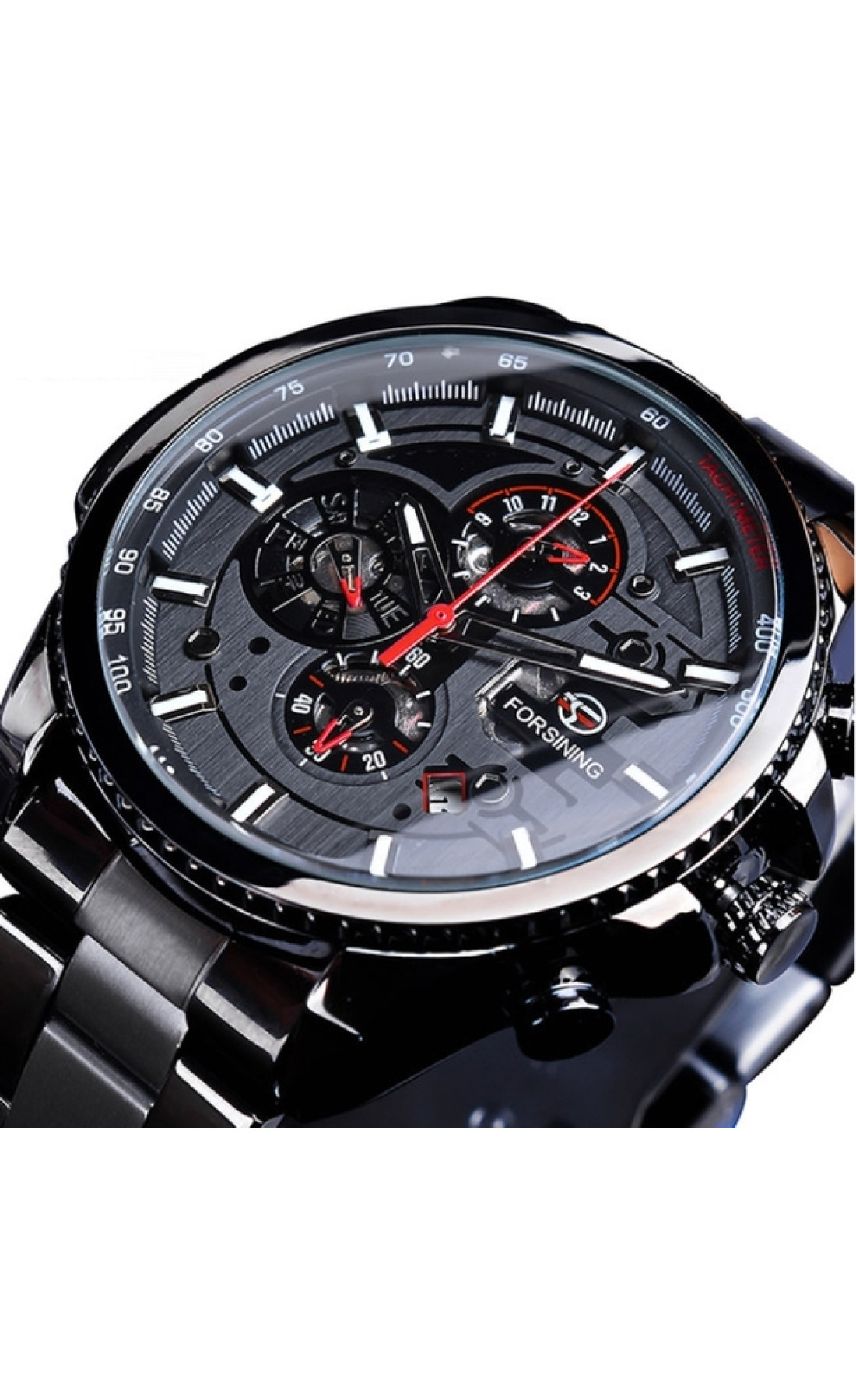 Чоловічий годинник  Forsining Finance Wine Red, 2 ремінці