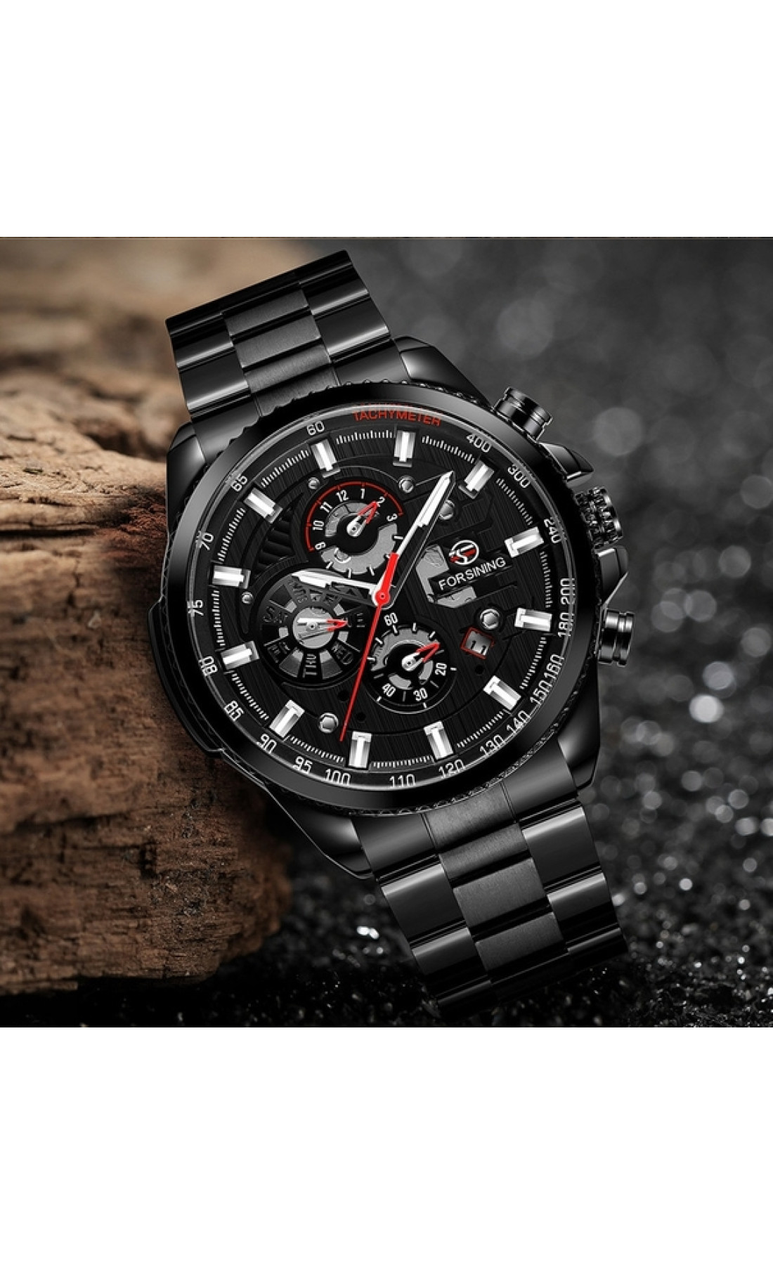 Чоловічий годинник  Forsining Finance Wine Red, 2 ремінці