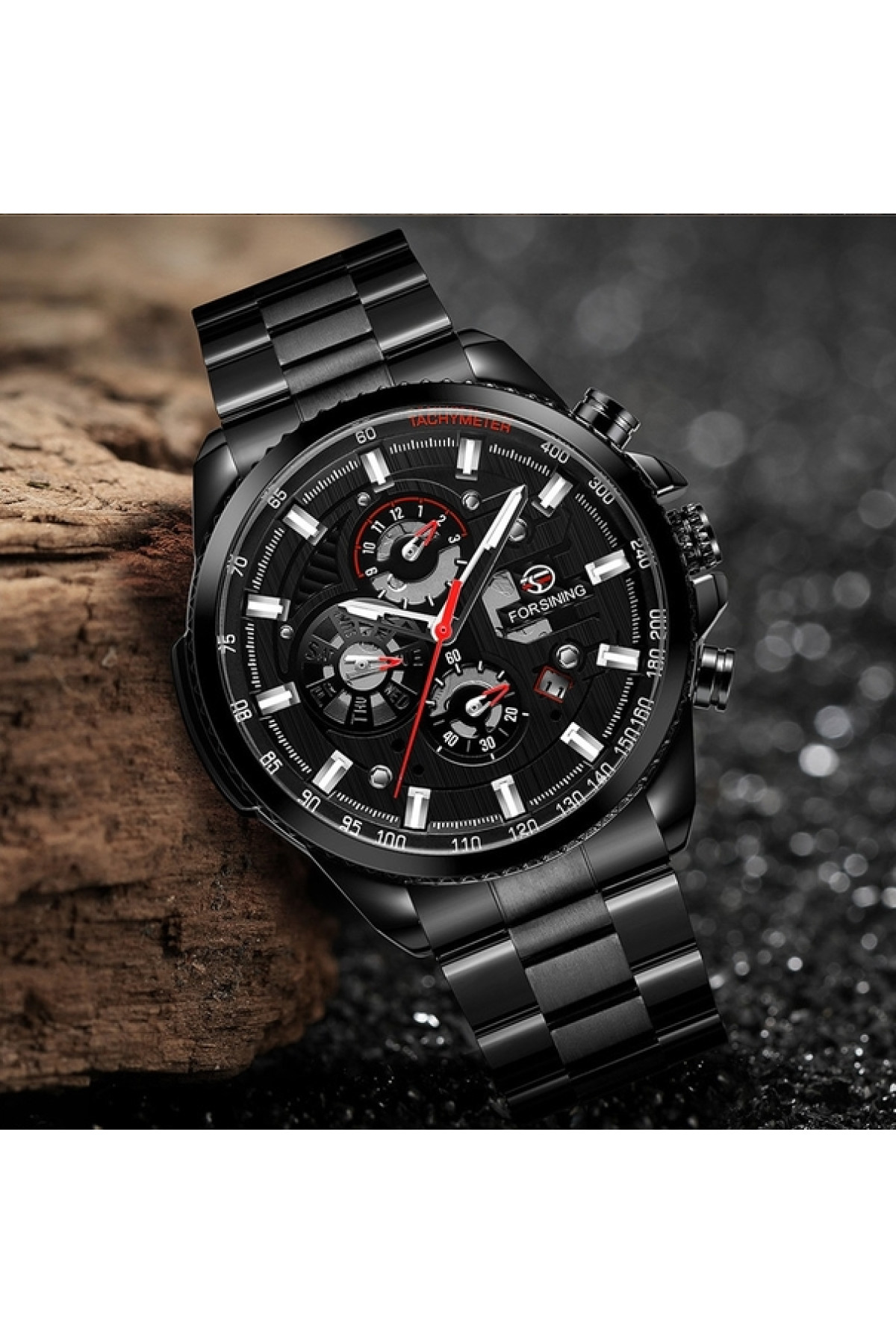 Чоловічий годинник  Forsining Finance Wine Red, 2 ремінці