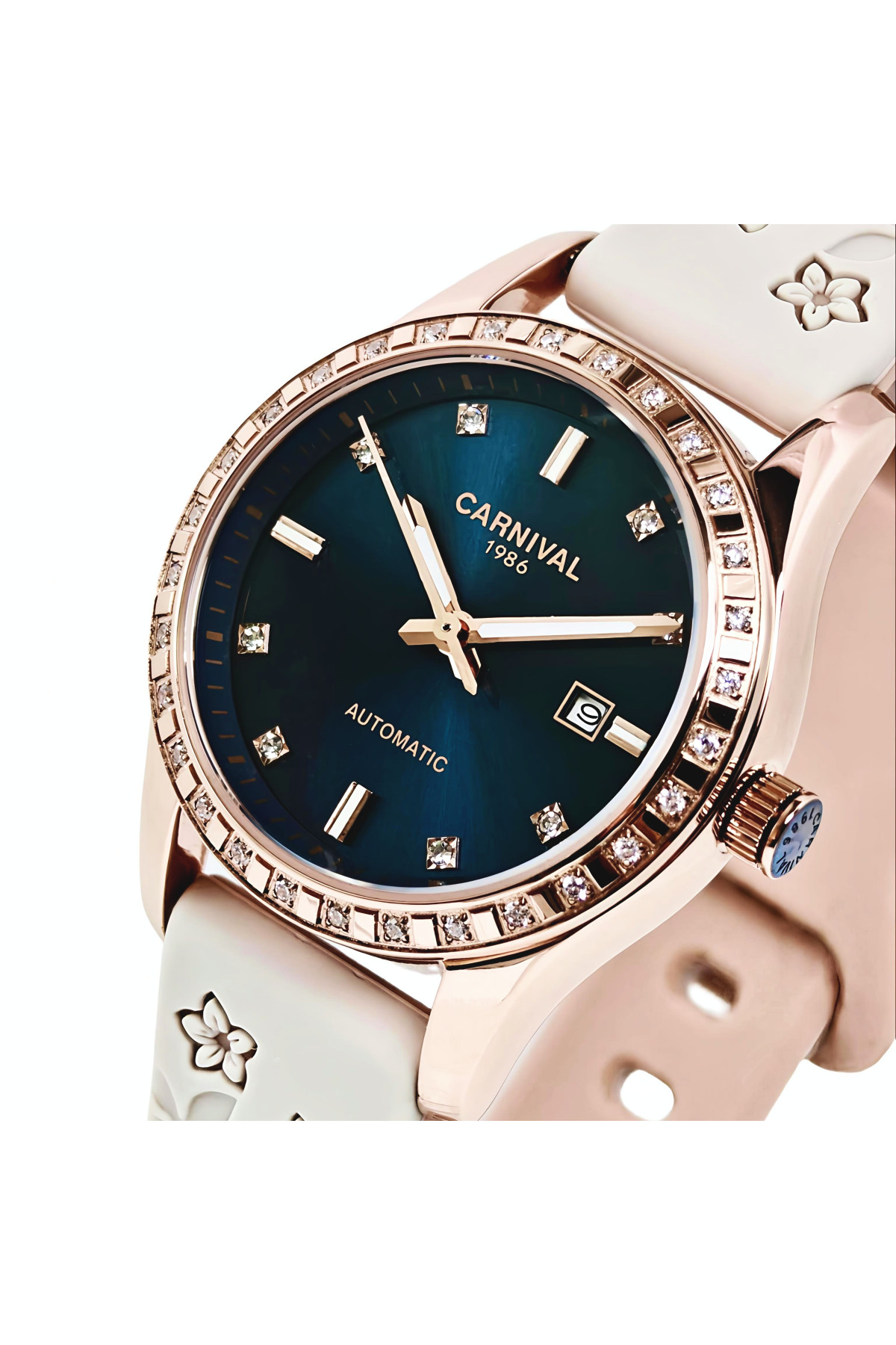 Жіночий годинник  Carnival Maldives Beige Flower, 2 ремінці