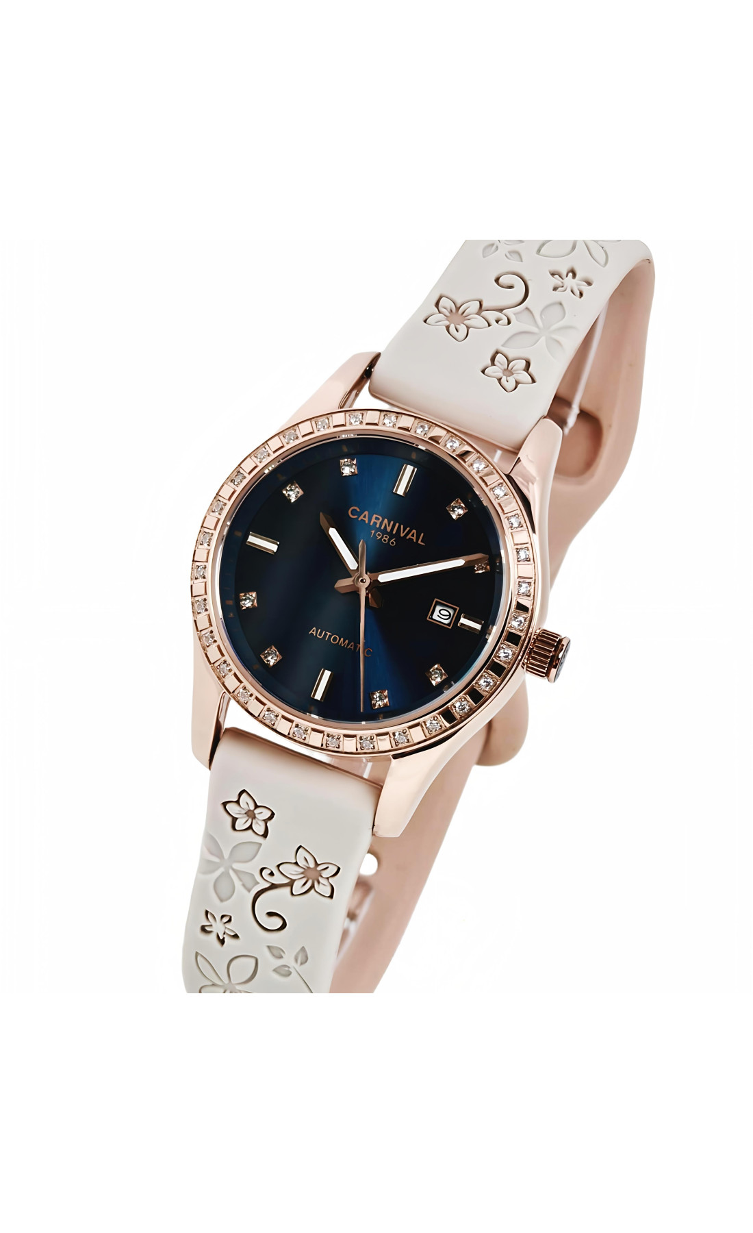 Жіночий годинник  Carnival Maldives Beige Flower, 2 ремінці