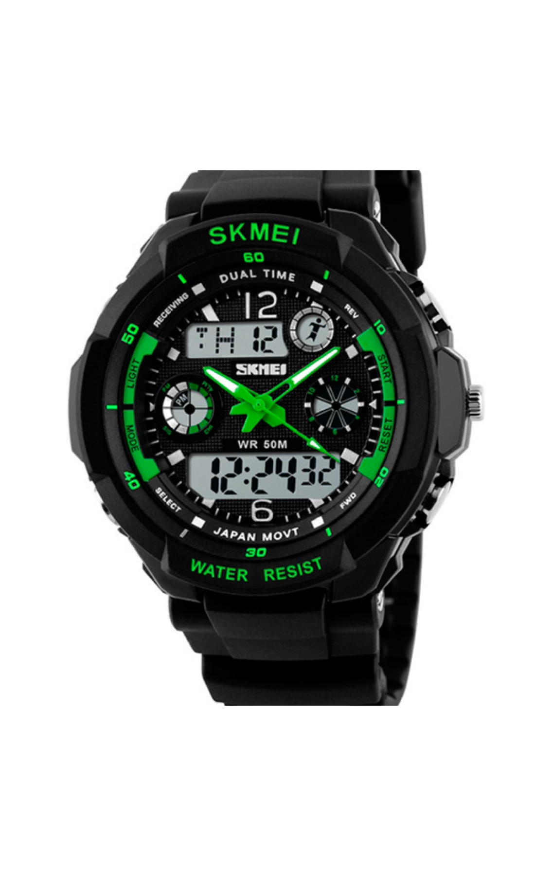 Чоловічий годинник  Skmei S-Shock Green 0931