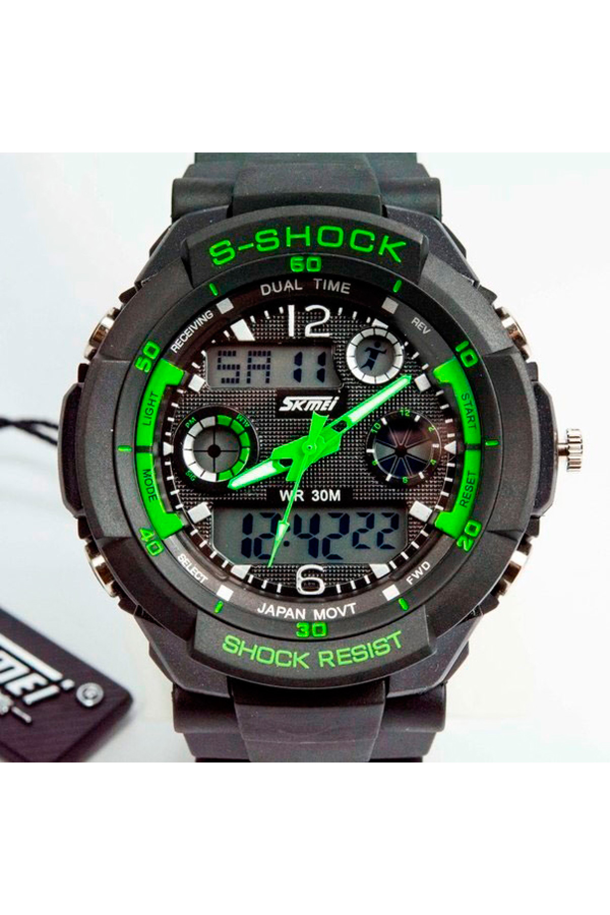 Чоловічий годинник  Skmei S-Shock Green 0931