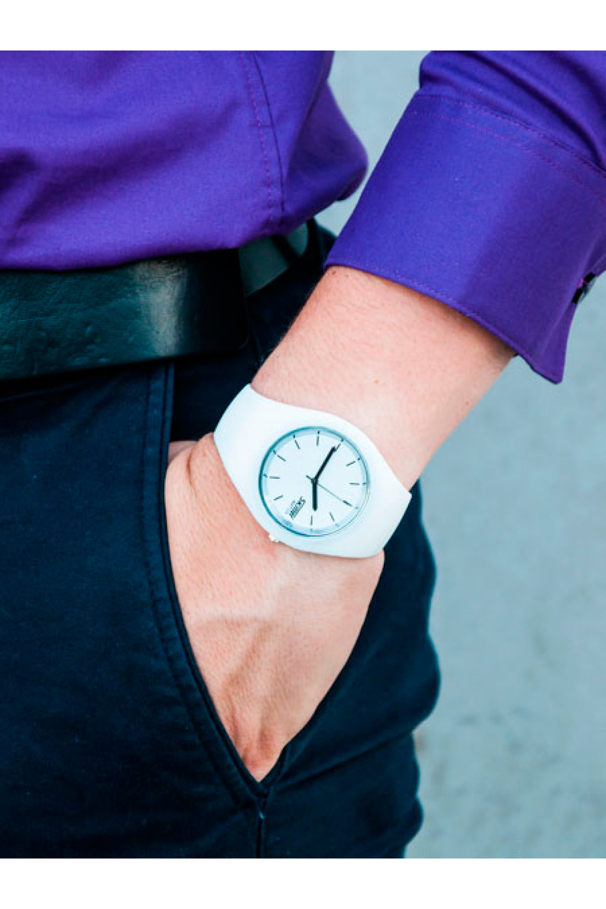 Чоловічий годинник  Skmei Rubber White 9068C