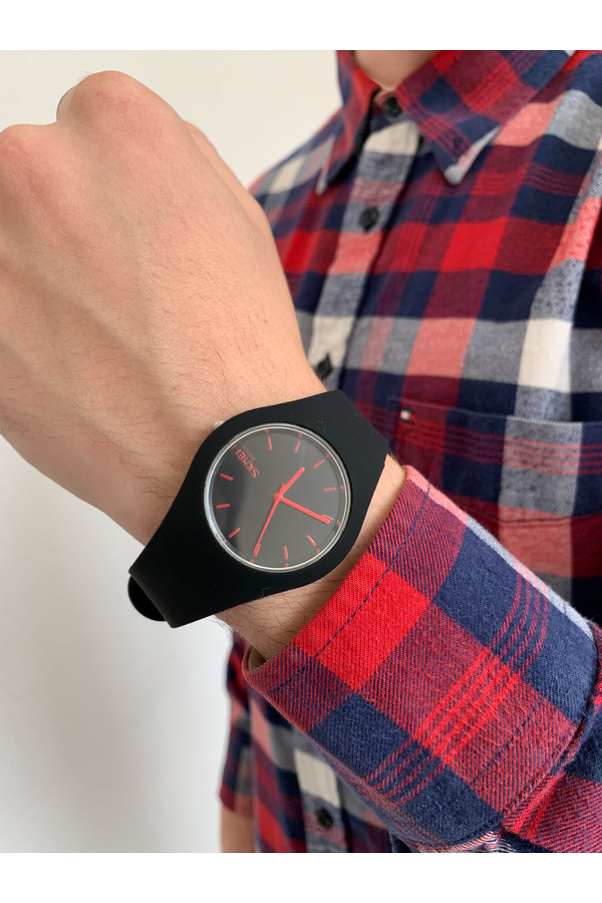 Чоловічий годинник  Skmei Rubber Black II 9068