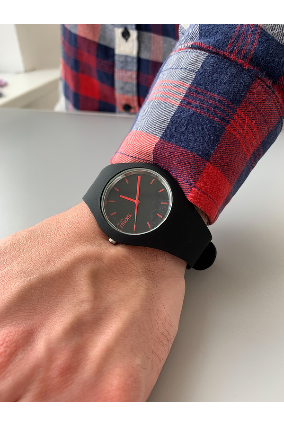 Чоловічий годинник  Skmei Rubber Black II 9068