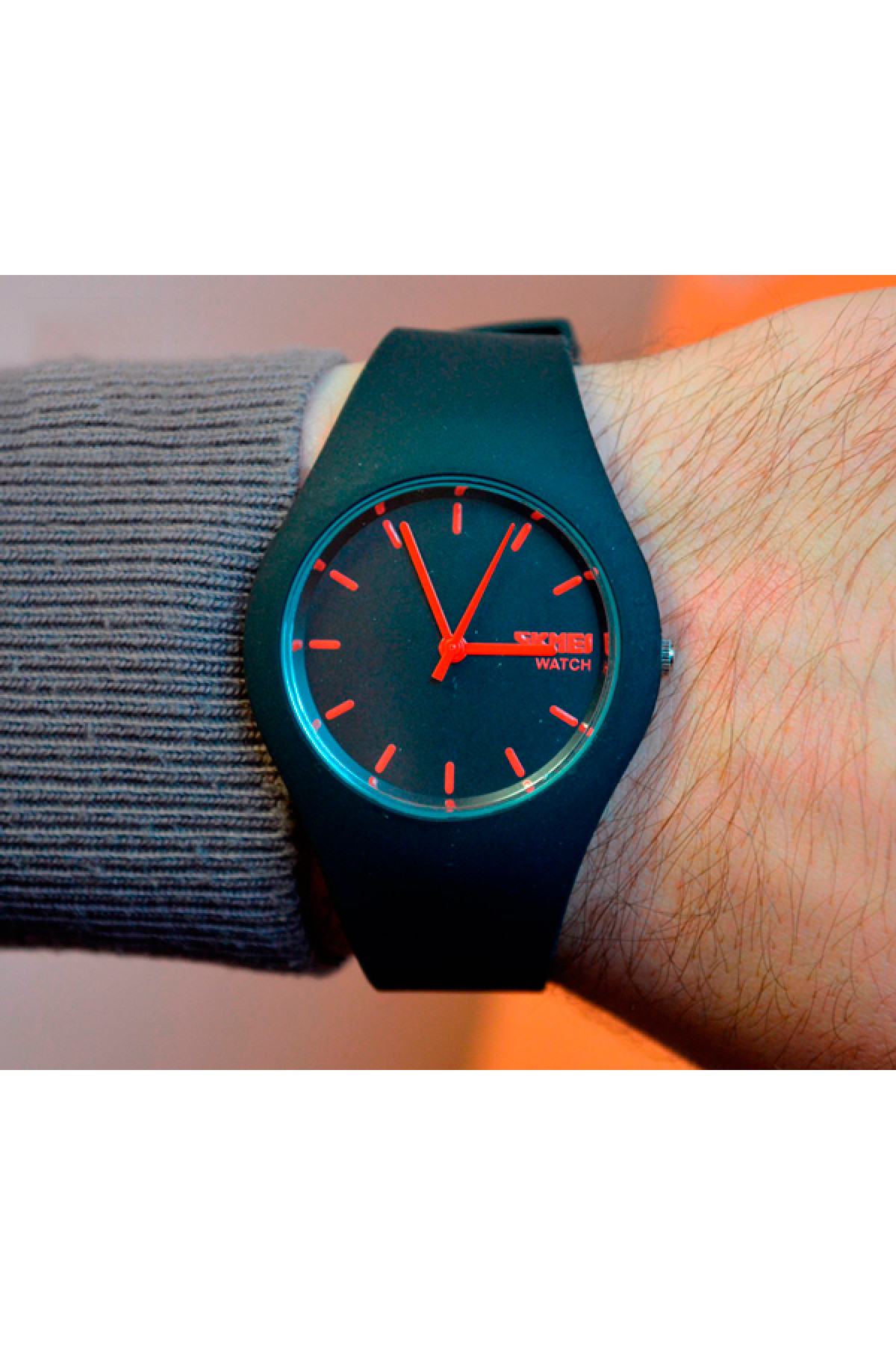 Чоловічий годинник  Skmei Rubber Black II 9068
