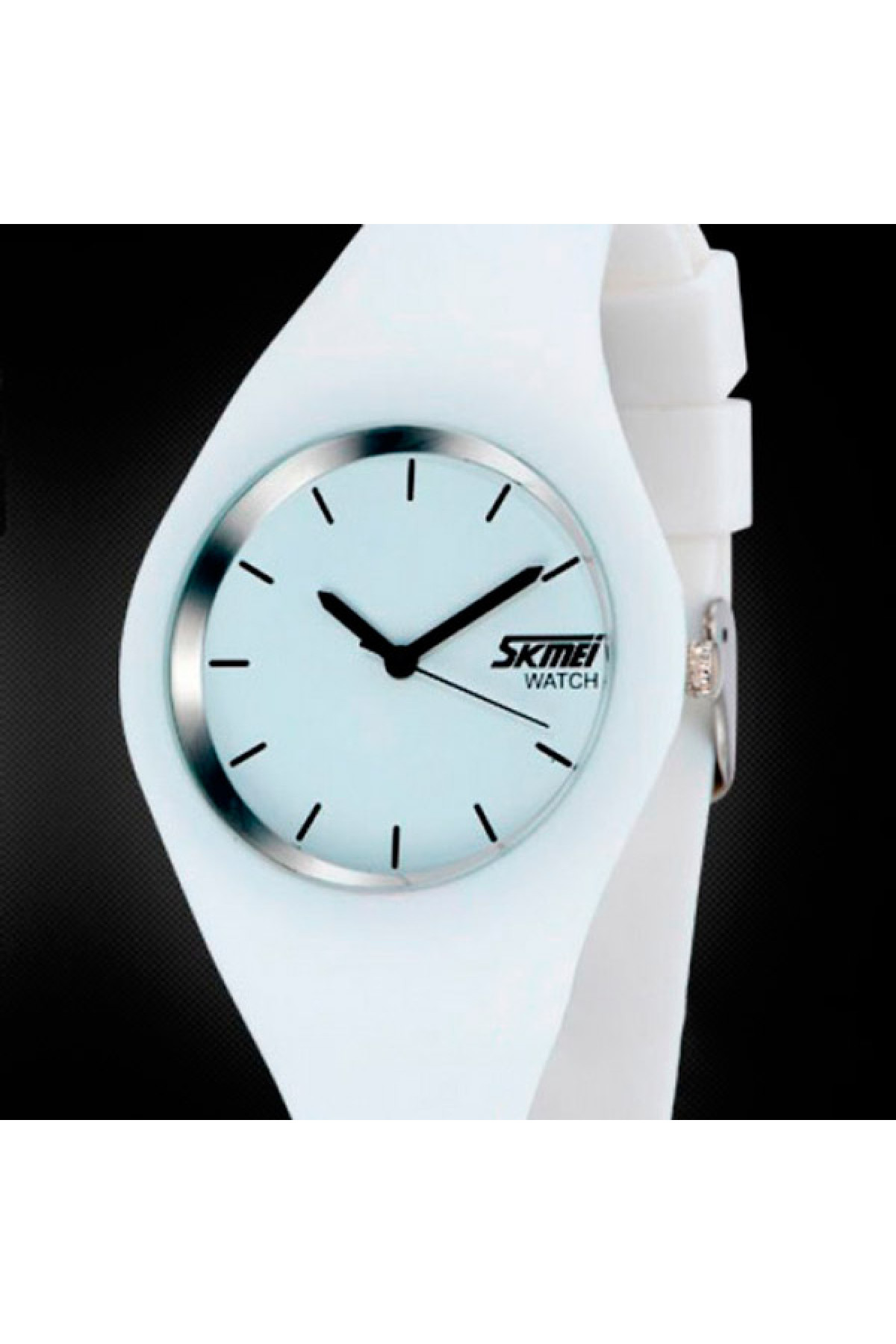 Жіночий годинник  Skmei Rubber White II 9068C