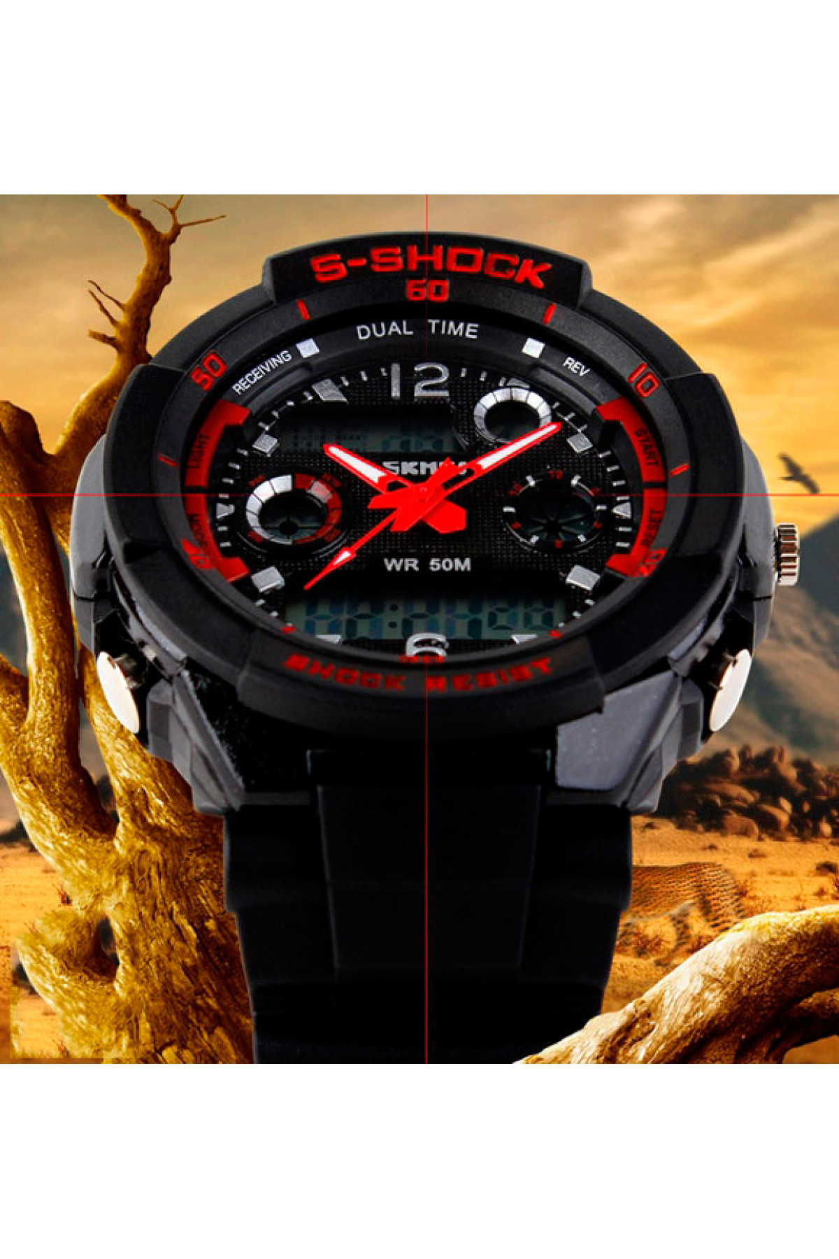 Чоловічий годинник  Skmei S-Shock Red 0931R