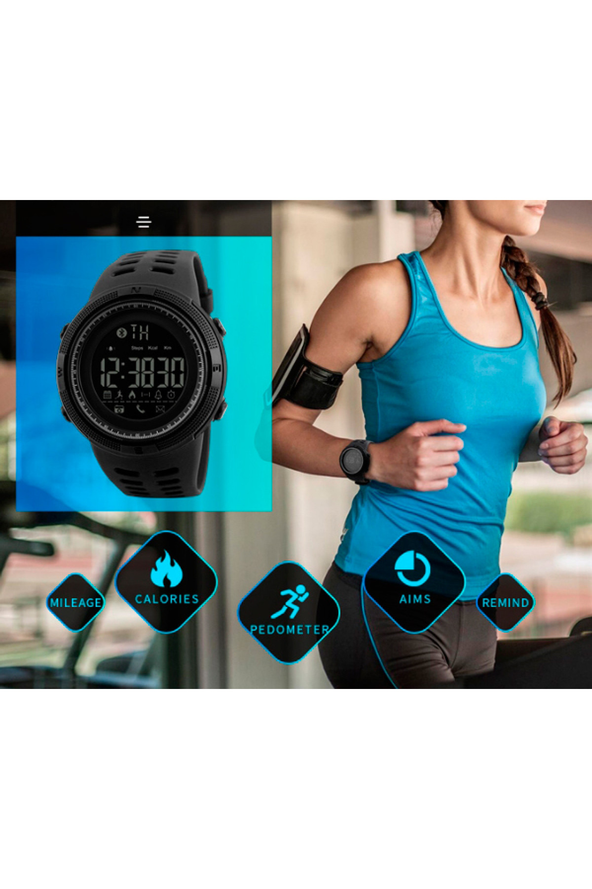 Смарт годинник  Smart Skmei Clever 1250 Black