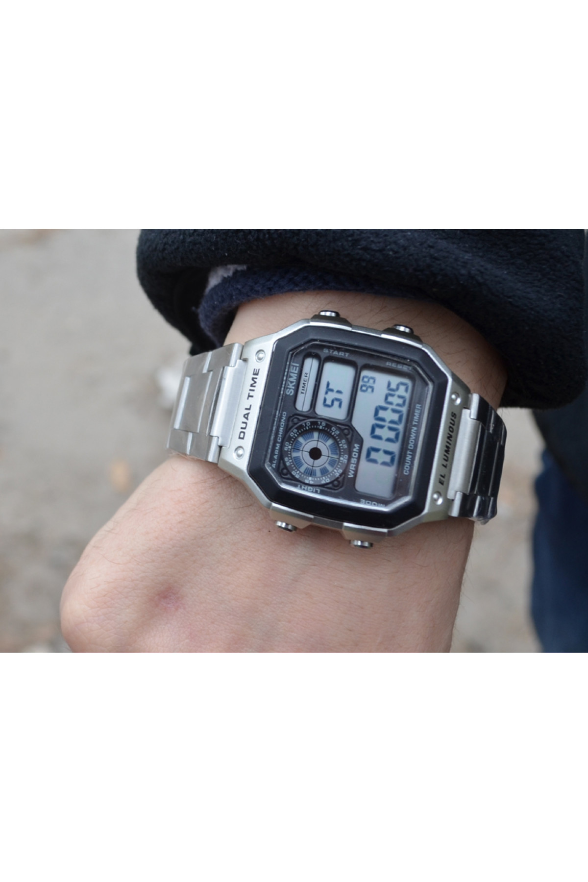 Чоловічий годинник  Skmei Ripple Silver 1335S