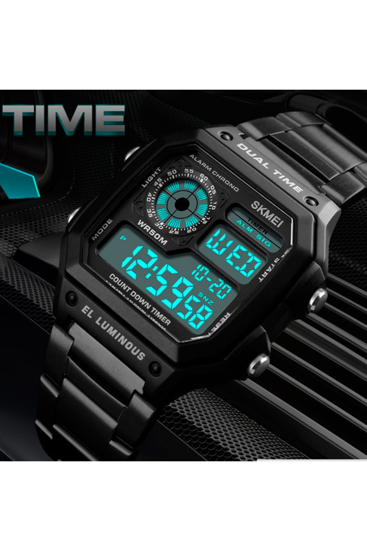 Чоловічий годинник  Skmei Ripple Black 1335B