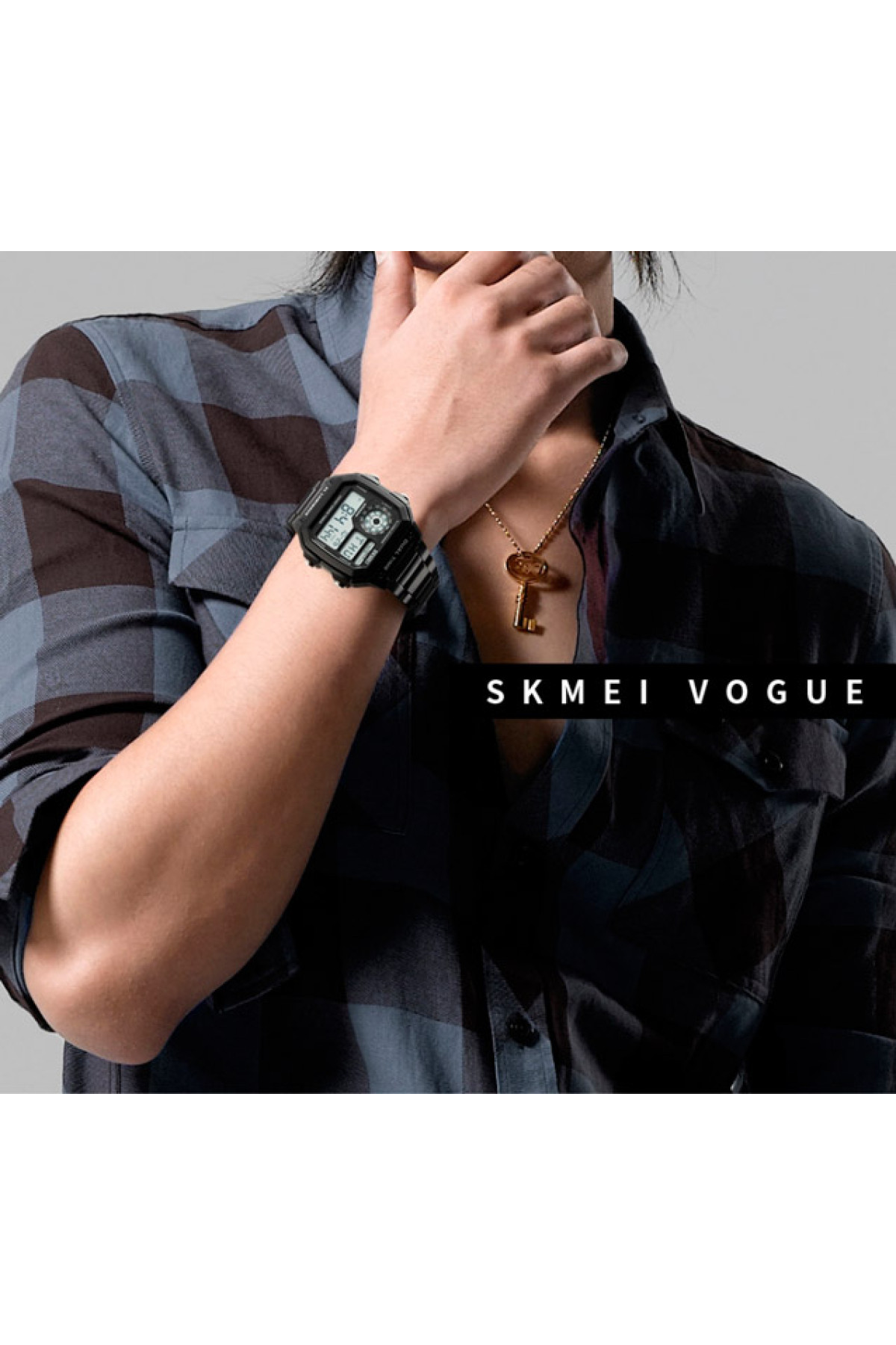 Чоловічий годинник  Skmei Ripple Black 1335B