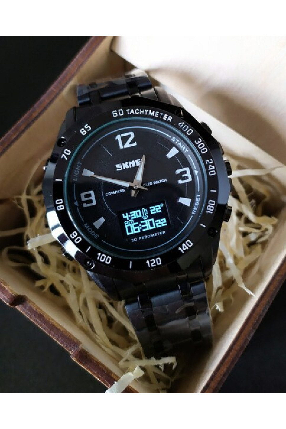 Чоловічий годинник  Skmei Kompass PRO Black