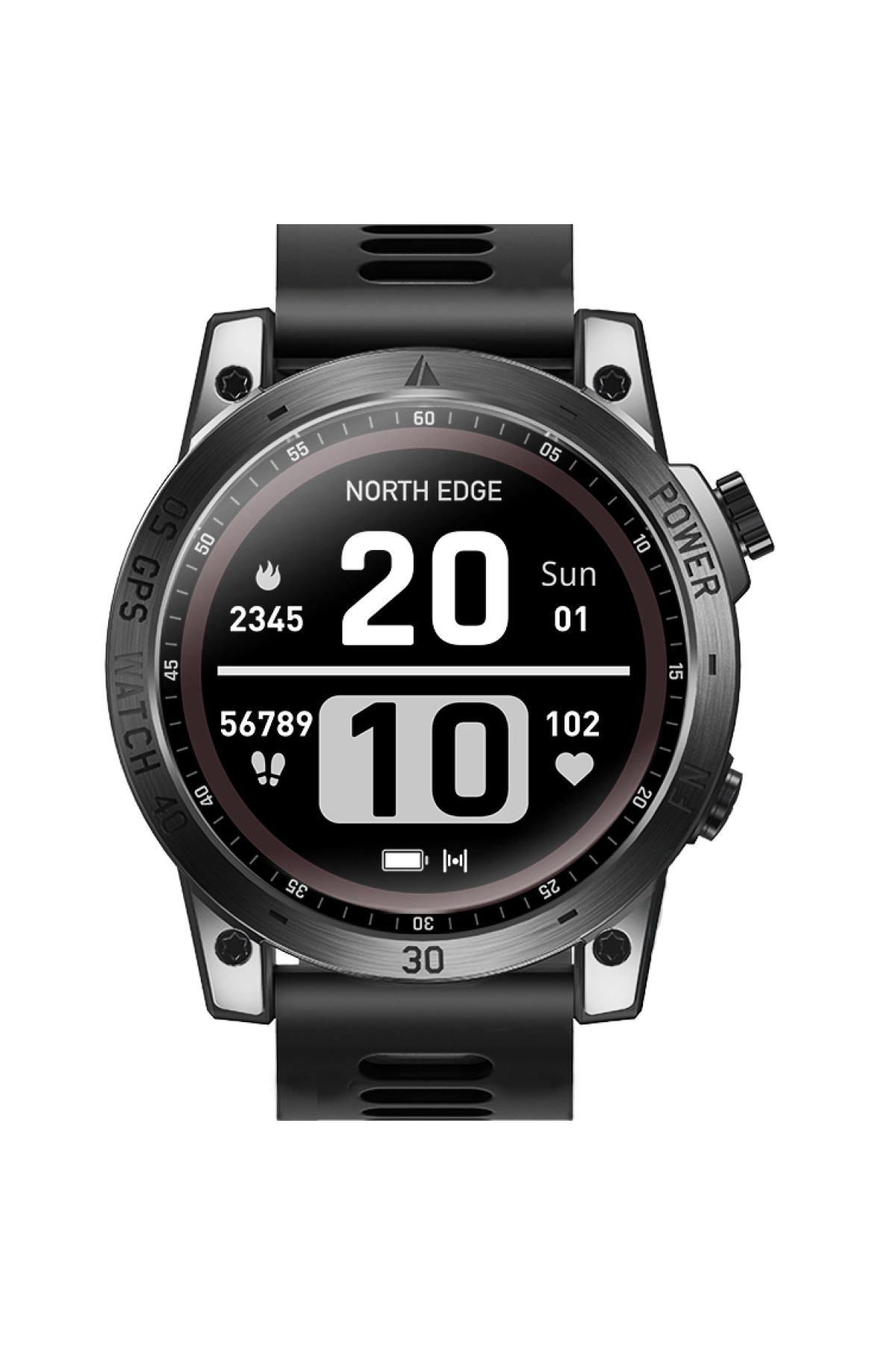 Смарт годинник  North Edge CrossFit GPS Black з компасом
