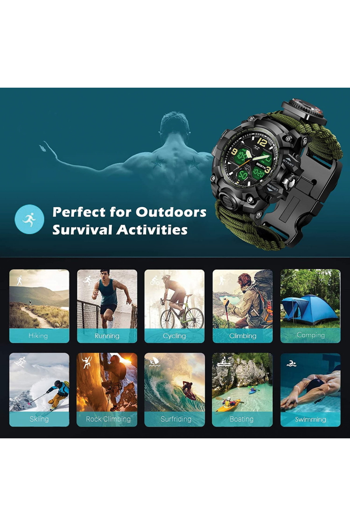 Чоловічий годинник  Besta Life Pro з компасом