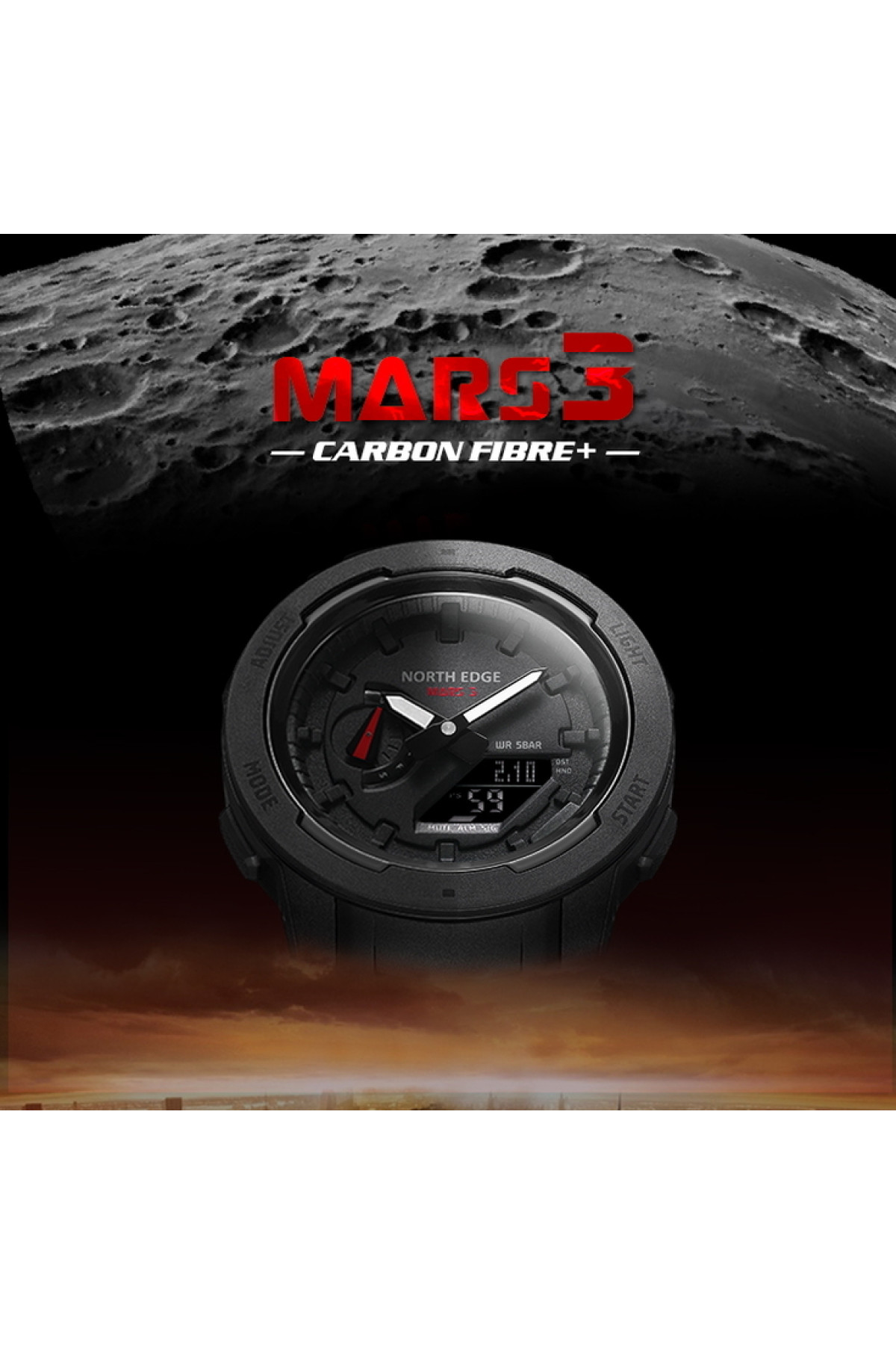 Чоловічий годинник  North Edge Profi Mars3