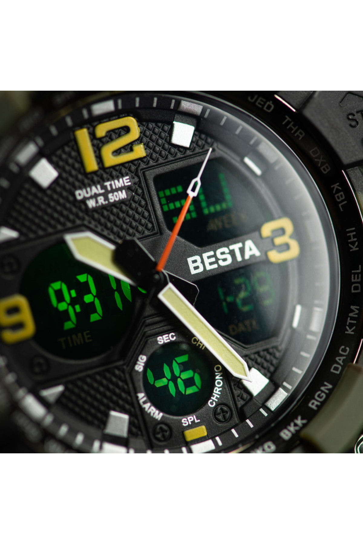 Чоловічий годинник  Besta Life Pro Khaki з компасом