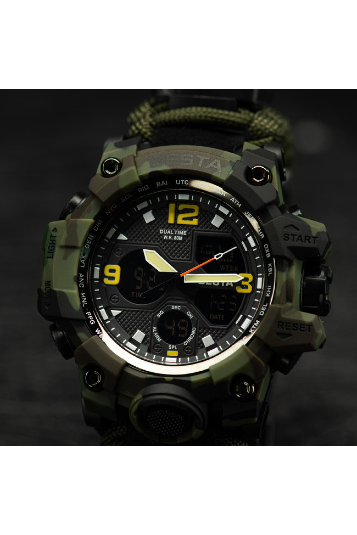 Чоловічий годинник  Besta Life Pro Khaki з компасом