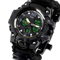 Чоловічий годинник  Besta Life Pro AllBlack з компасом