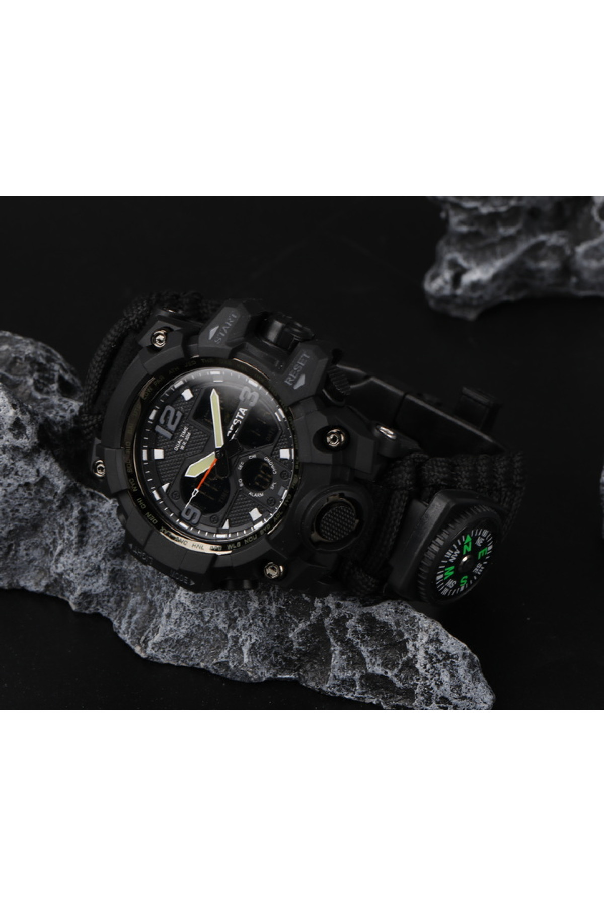 Чоловічий годинник  Besta Life Pro AllBlack з компасом